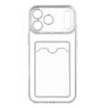 Чехол iPhone 17 Pro Max прозрачный с визитницей