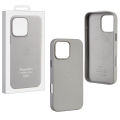 Чехол iPhone 16 Pro Leather Case MagSafe светло серый