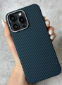 Чехол iPhone 15 Pro Free Air MagSafe карбон
