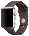 Ремешок для Apple Watch 38mm Silicone темно-коричневый