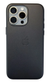 Чехол iPhone 15 Pro Leather Case MagSafe Black
