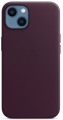 Чехол iPhone 14 Plus Leather Case MagSafe Dark Cherry