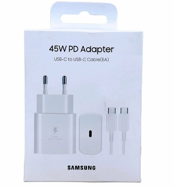 Адаптер питания Samsung 45W PD USB-C Original White