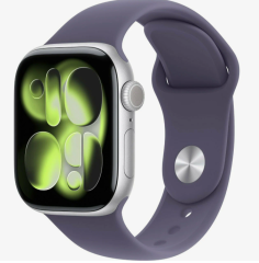 Apple Watch Series 11 Silver 46mm Purple Fog Sport Band M/L MEVA4