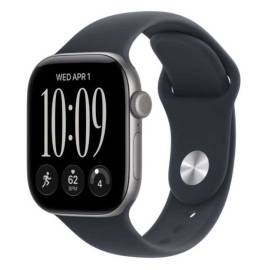 Apple Watch Series 12  Space Gray 46mm Blue Sport Band M/L MJEJ4X