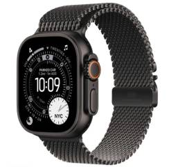 Apple Watch Ultra 3 (2025) 49mm Black Titanium Cace Black Titanium Case Black Titanium Milanese Loop