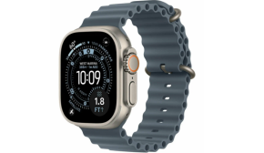 Apple Watch Ultra 3 (2025) 49mm Natural Titanium Case with Anchor Blue Ocean Band MEWH4